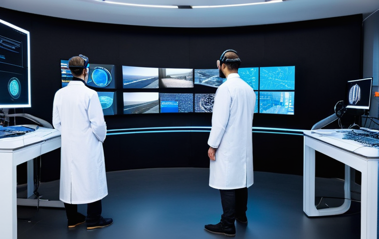 가상 현실에서 콘텐츠 제작과 커뮤니티 참여 - **Prompt:** "A diverse group of five avatars (representing individuals from different age groups and...