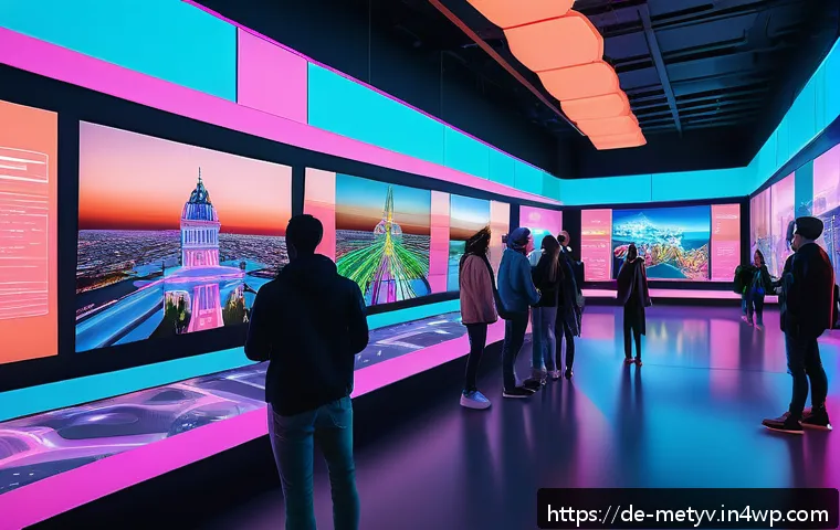 메타버스와 사회적 책임의 관계 - A diverse group of people from around the world interacting in a vibrant Metaverse setting, each rep...